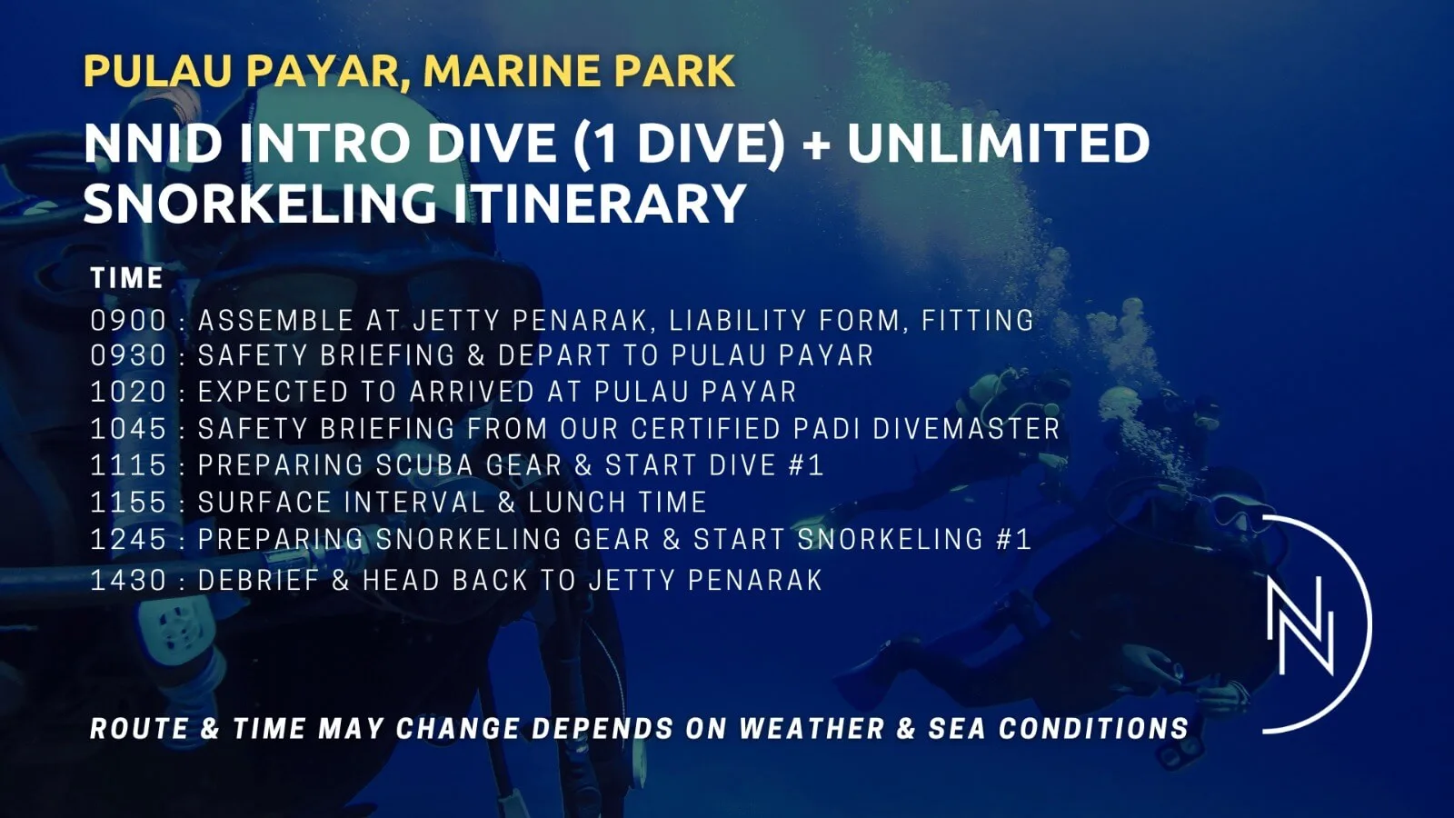 pulau payar diving with snorkeling program