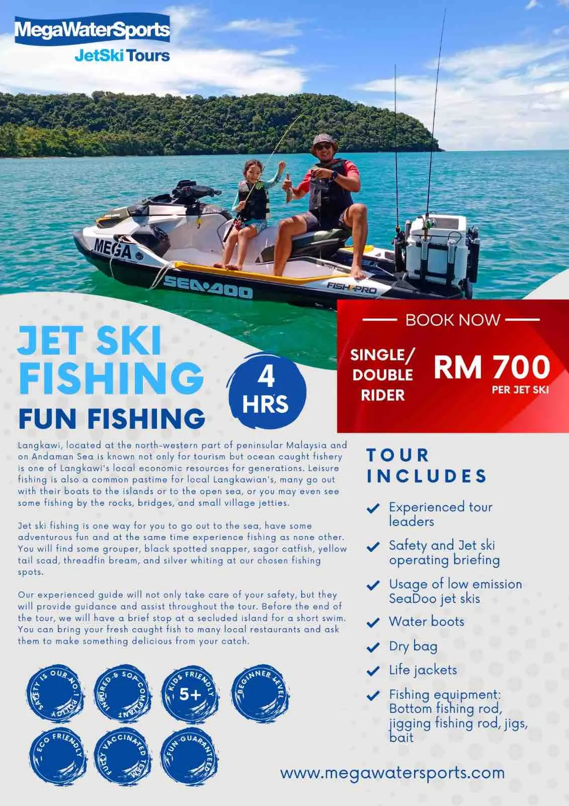 Langkawi jetski fishing fun