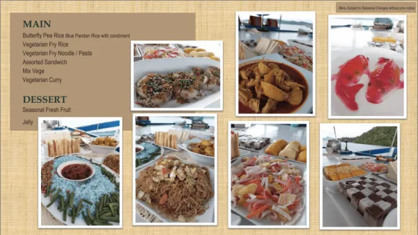 l love you forever private charter menu
