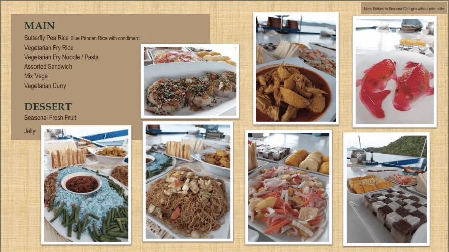 l love you forever private charter menu